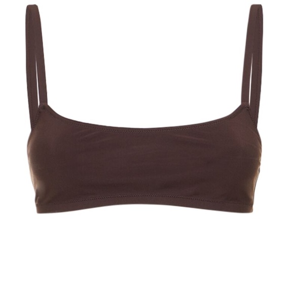 Lido Undichi Chocolate Brown BraletterPull On Swim Bikini Top Size Large Italian - Picture 1 of 9